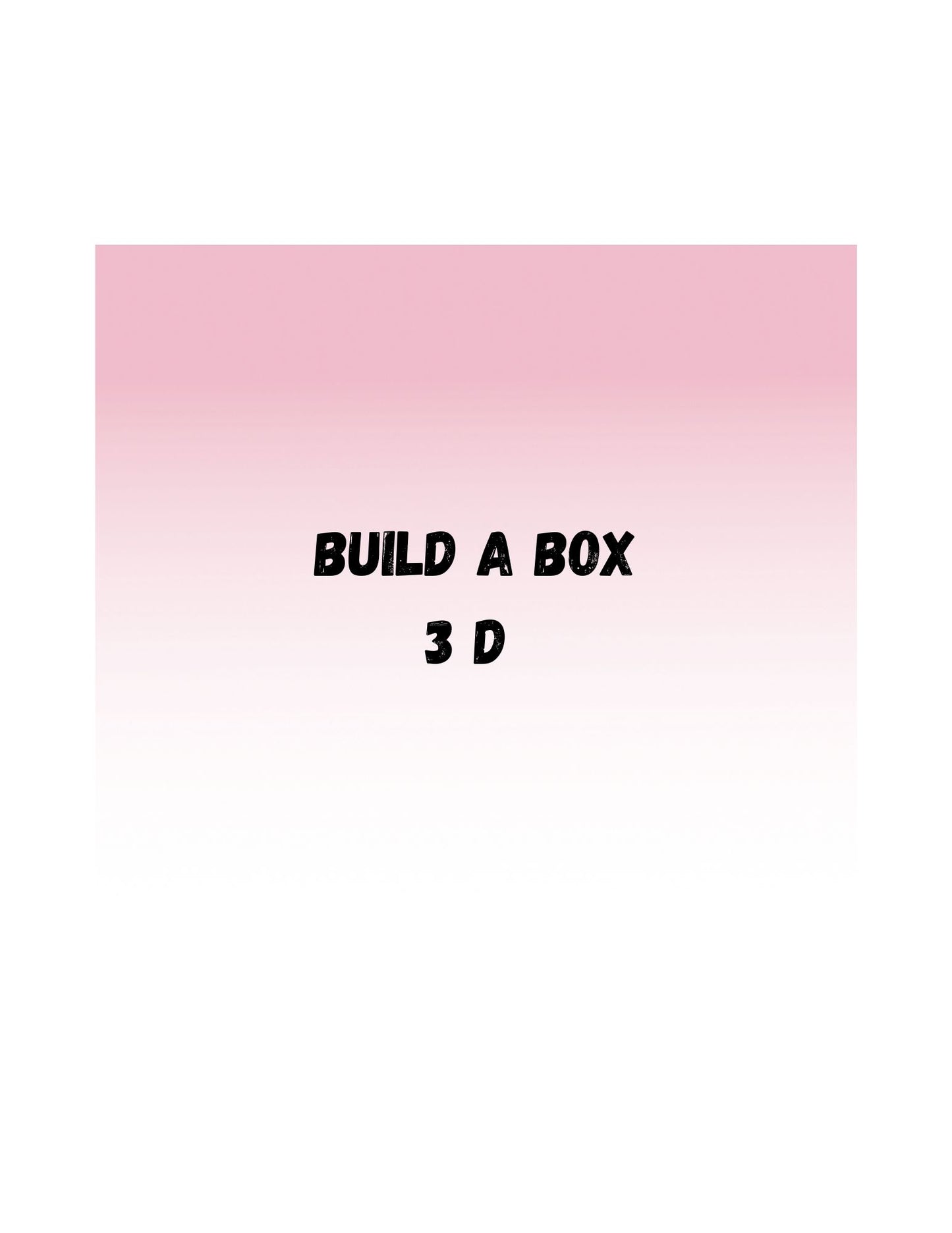 Build A Box 3 D Animals & Character's
