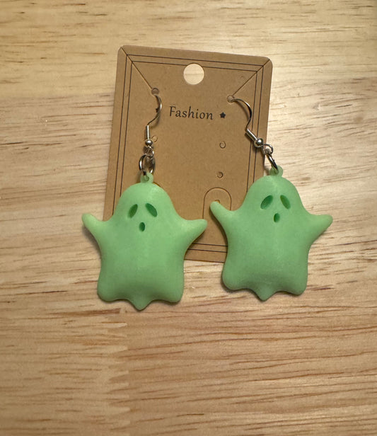 Green Ghost Earrings