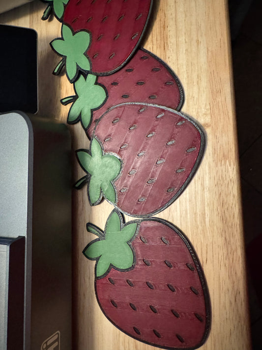 Strawberry Cup Coasters 4 ct.