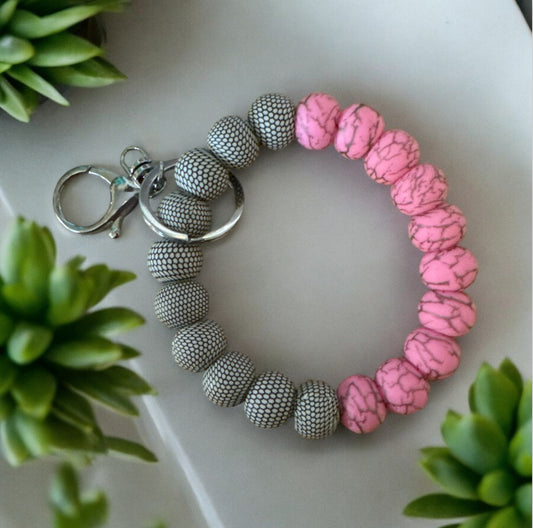 Pink Thunder & Lace Wristlet